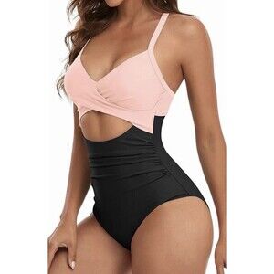 Eomenie Women's One Piece Swimsuits Tummy Control Cutout High Size Large